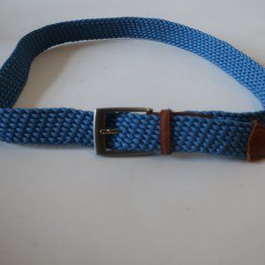 Mens Bloomingdale's Blue Brown Woven Belt M *